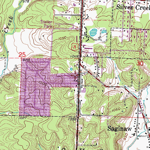 Topographic Map of Redings Mill Fire Protection District Station 2, MO