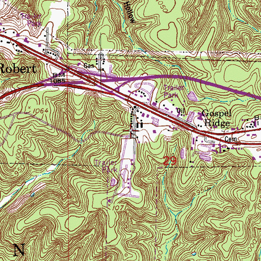 Topographic Map of Saint Robert Fire and Rescue Station 1 Headquarters, MO