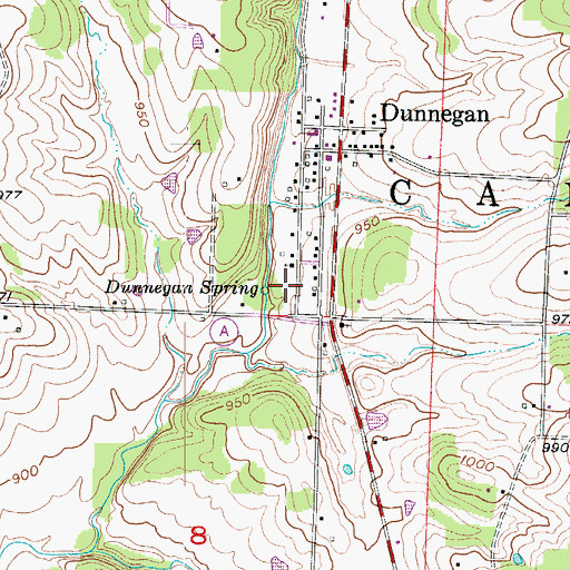 Topographic Map of Dunnegan Rural Fire Department Station 1, MO