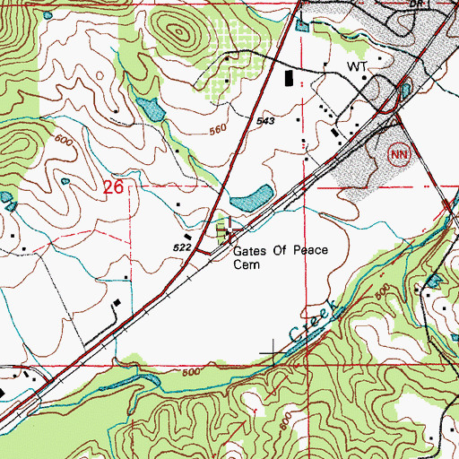 Topographic Map of Buffalo Township Fire Protection District, MO