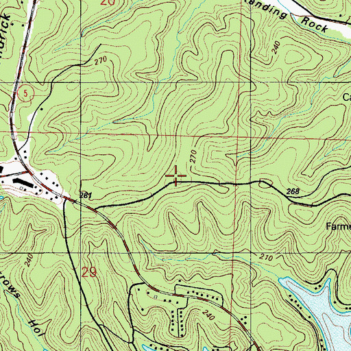 Topographic Map of Mid - County Fire Protection District Station 2, MO