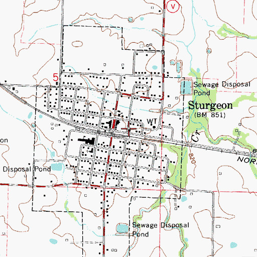 Topographic Map of Boone County Fire Protection District Station 6, MO
