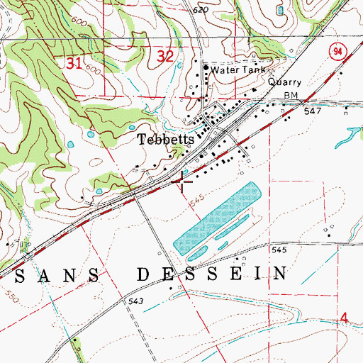 Topographic Map of South Callaway Fire Protection District Station 2, MO