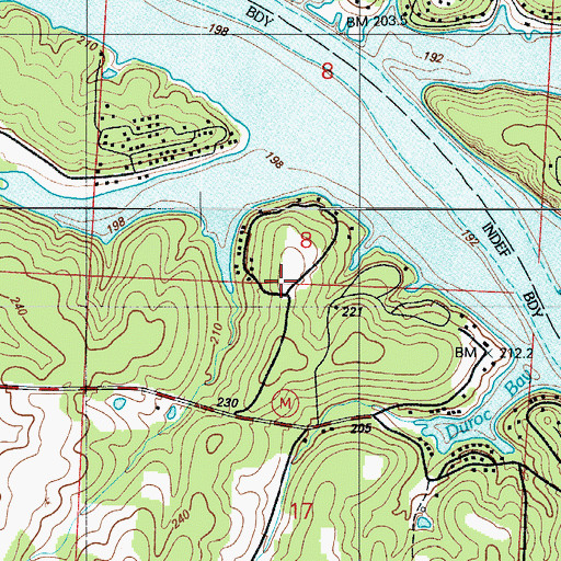 Topographic Map of Deer Creek Fire Protection District Station 2, MO