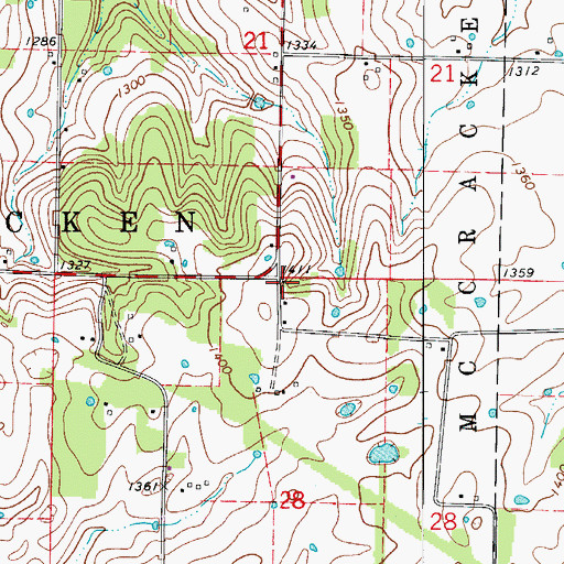 Topographic Map of Ozark Fire Protection District Station 4, MO
