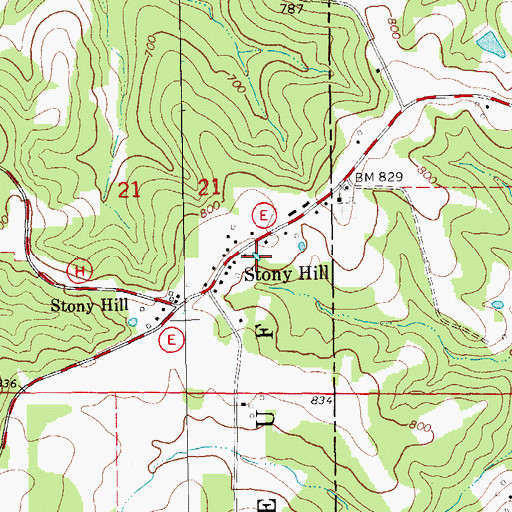 Topographic Map of New Haven - Berger Fire Protection District Station 3, MO