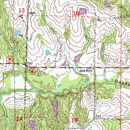 Topographic Map of North Callaway Fire Protection District Station 6, MO