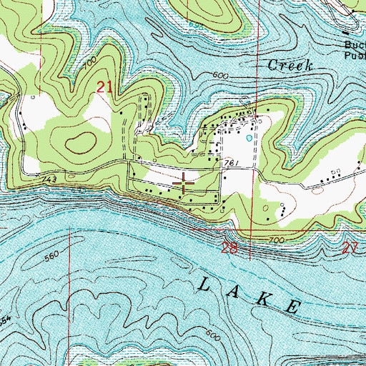 Topographic Map of Lazy Acres Fire Protection District Station 3, AR