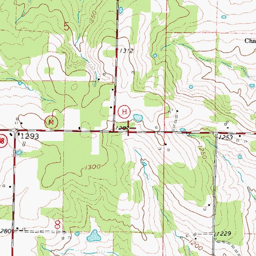 Topographic Map of Buffalo Rural Fire Department Station 2, MO
