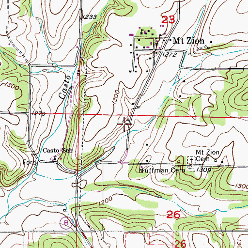 Topographic Map of Ava Rural Fire Department Station 1, MO