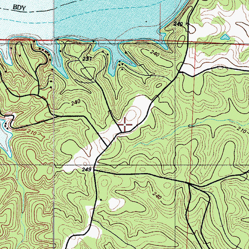 Topographic Map of Coffman Bend Fire Protection Association Station 1 Headquarters, MO