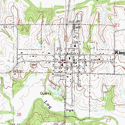 Topographic Map of Kingston Fire Department, MO