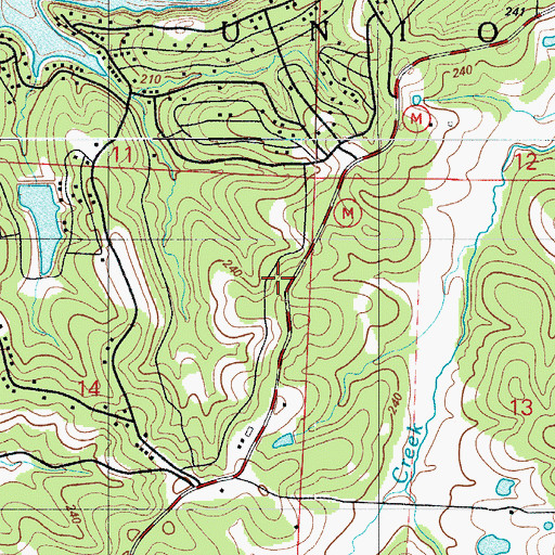 Topographic Map of Deer Creek Fire Protection District Station 3 Headquarters, MO