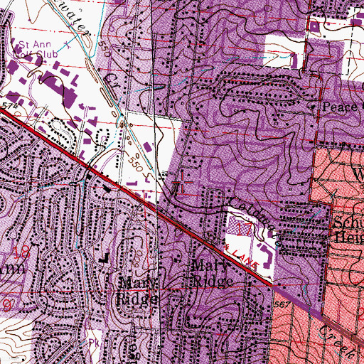 Topographic Map of Community Fire Protection District Station 3, MO