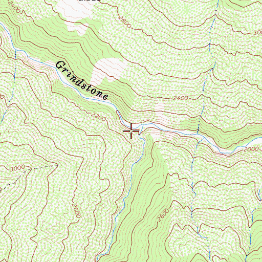 Topographic Map of Kill Dry Creek, CA