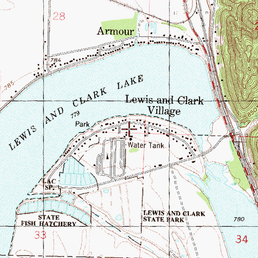 Topographic Map of Sugar Lake Fire Protection District, MO
