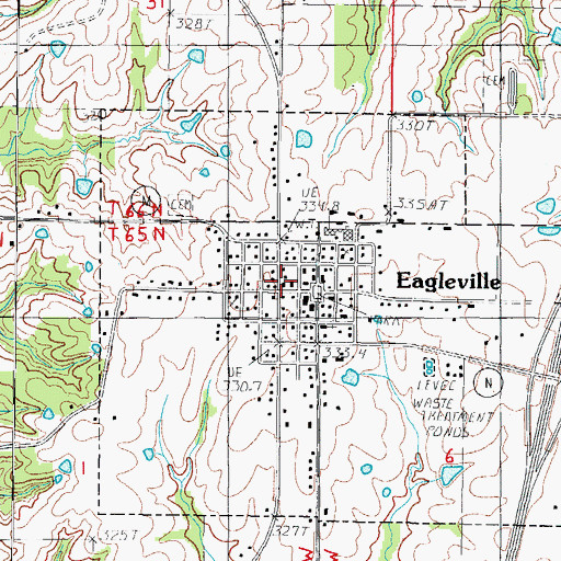 Topographic Map of North Harrison County Fire Protection District, MO