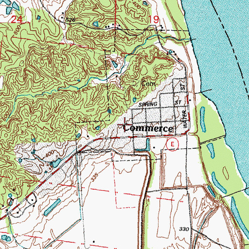 Topographic Map of New Hamburg / Benton / Commerce Fire Protection District Station 2, MO