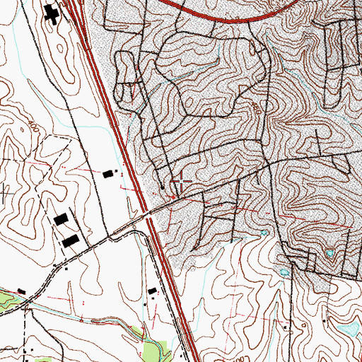 Topographic Map of Cape Girardeau Fire Department Station 2, MO