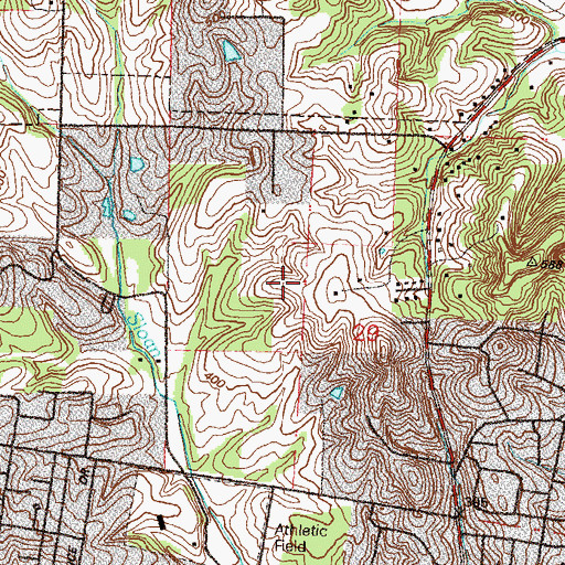 Topographic Map of Cape Girardeau Fire Department Station 3, MO