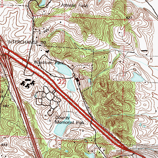 Topographic Map of Missouri Department of Conservation Forestry Southeast Regional Field Fire Office Cape Girardeau, MO