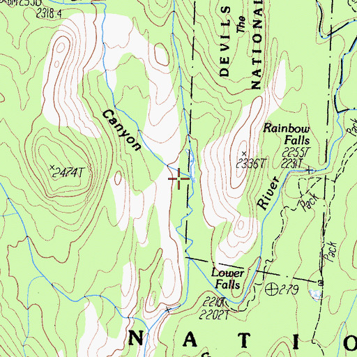 Topographic Map of King Creek, CA