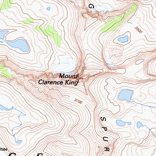 Topographic Map of King Spur, CA