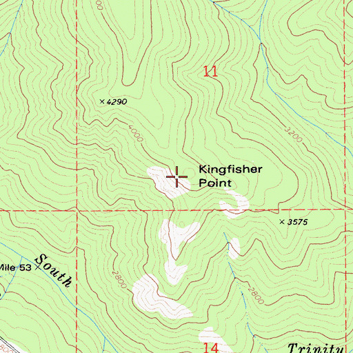Topographic Map of Kingfisher Point, CA