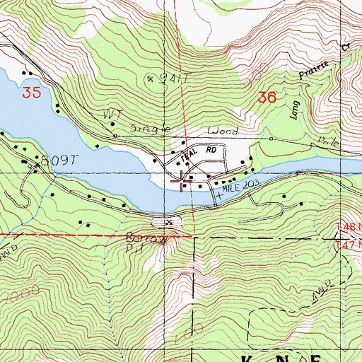 Topographic Map of Copco Lake Fire Department Station A, CA