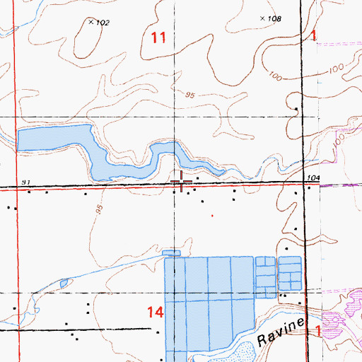 Topographic Map of Placer County Fire Department Station 75 Paige, CA