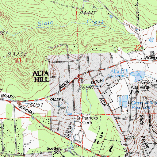 Topographic Map of Nevada County Consolidated Fire District Station 87, CA