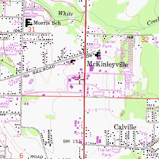 Topographic Map of Arcata Fire Protection District McKinleyville Station, CA