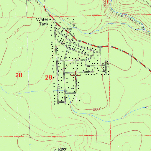 Topographic Map of Lake Forest Volunteer Fire Department, CA