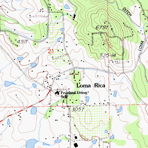 Topographic Map of Loma Rica - Browns Valley Community Service District Fire Station, CA