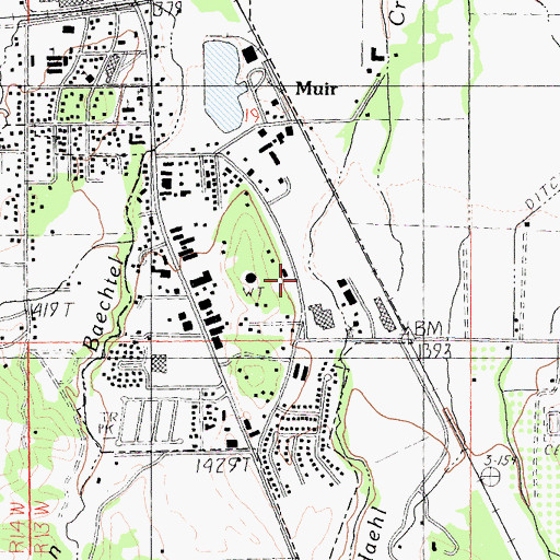Topographic Map of Little Lake Fire Protection District Station 2, CA
