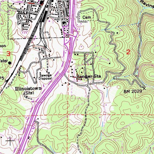 Topographic Map of California Department of Forestry and Fire Protection Station 30 Colfax Fire Department, CA