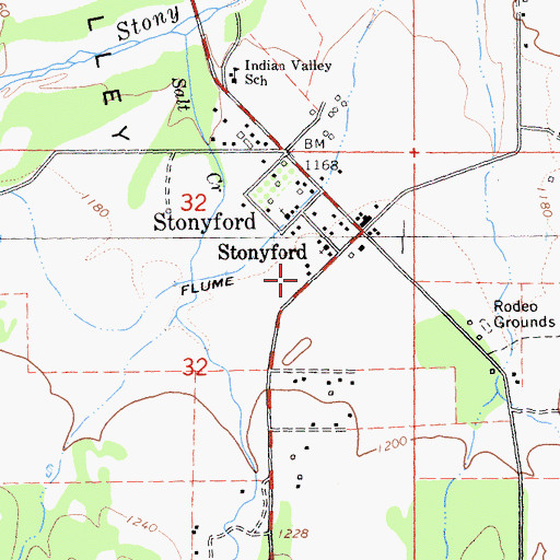 Topographic Map of United States Forest Service Mendocino National Forest Stonyford Work Center, CA