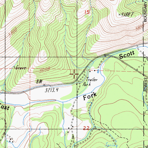 Topographic Map of Scott Valley Fire Protection District Callahan, CA