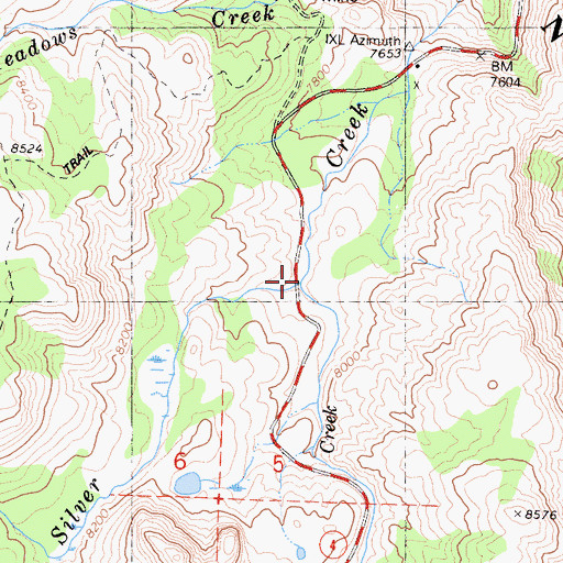 Topographic Map of Kinney Creek, CA
