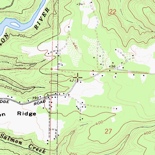Topographic Map of Albion Little River Volunteer Fire Department Station 811, CA