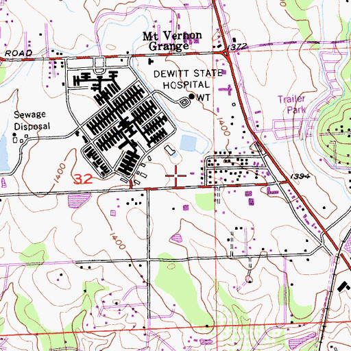 Topographic Map of Placer County Fire Department Station 180 Atwood, CA