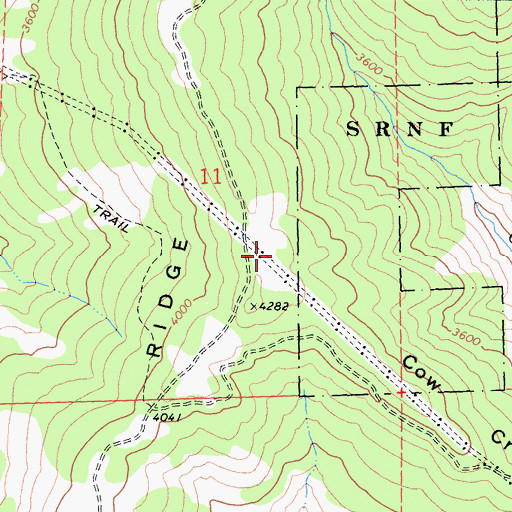 Topographic Map of Kinsey Ridge, CA