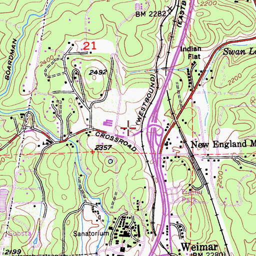 Topographic Map of Placer County Fire Department Station 86 / Placer Hills Fire Department Station 3, CA