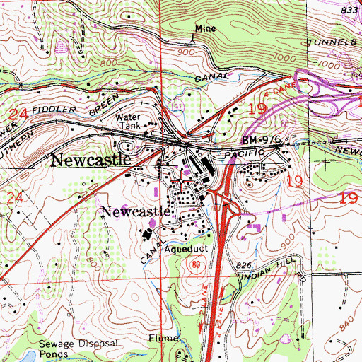 Topographic Map of Placer County Fire Department Station 41 / Newcastle Fire Protection District, CA