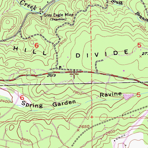Topographic Map of Placer County Fire Department Station 88 / Forest Hill Fire Department Station 1, CA