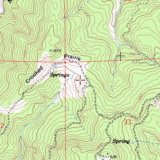 Topographic Map of Beginnings Volunteer Fire Department Station 2, CA