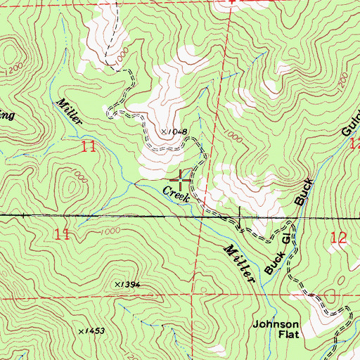 Topographic Map of Beginnings Volunteer Fire Department Station 3, CA