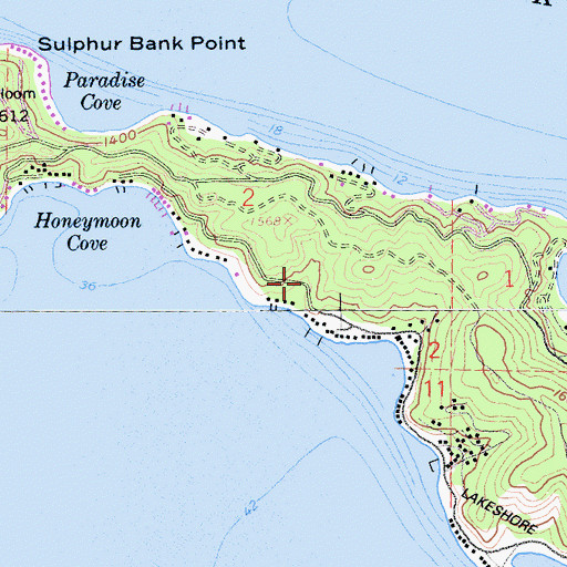 Topographic Map of Lake County Fire Station, CA