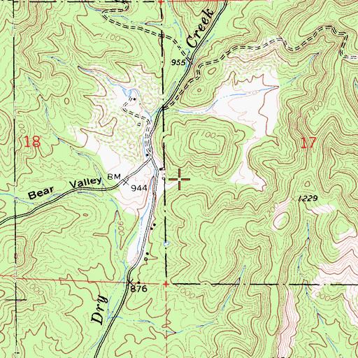Topographic Map of Jones Valley Volunteer Fire Company Station 72, CA