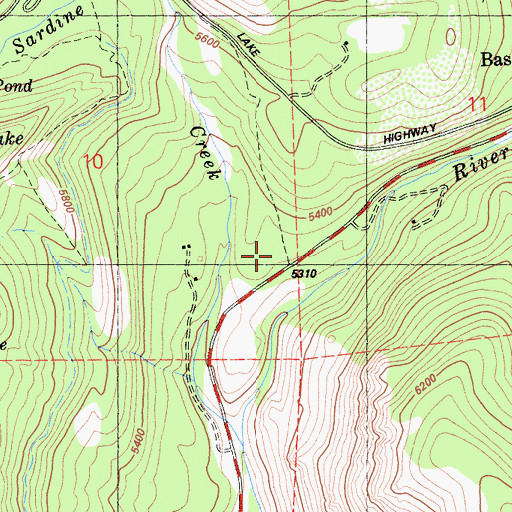 Topographic Map of Sierra City Fire District Station 3, CA